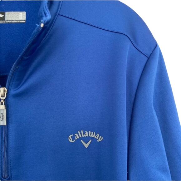 Callaway Blue Quarter Zip Sweater Sz M - Picture 3 of 8
